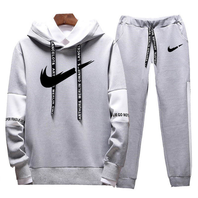 New Brand Clothing Men's Casual Sweatshirts Pullover Cotton Men tracksuit Hoodies Two Piece+Pants Sport Shirts Autumn Winter Set