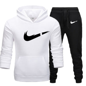 Free Shipping New 2019 Brand Tracksuit Fashion Hoodies Men Sportswear Two Piece Sets Fleece Thick hoody+Pants Sporting Suit Male