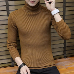 Streetwear Turtleneck Men Sweaters Autumn Winter Warm Turtle Neck Vintage Braided Knitted Slim Fit Pullover Mens Top Jumpers 3XL