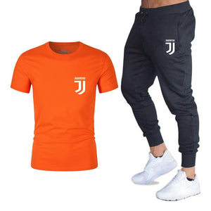 Men Fashion Two Pieces Sets T Shirts+pants Suit Men Summer Tops Tees Fashion Brand Print Tshirt High Quality Sportswears 2 Sets