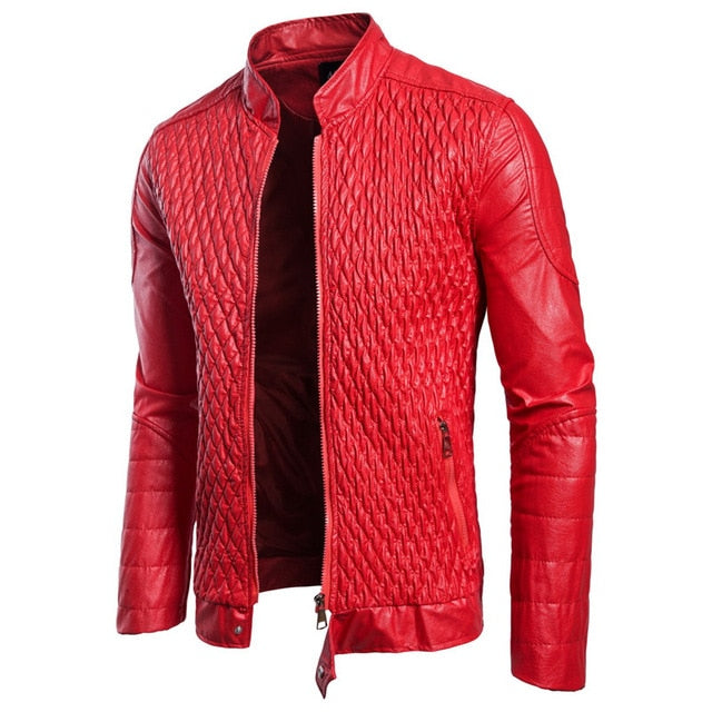 Fashion men leather jacket Spring autumn Casual PU coat mens motorcycle leather jacket New Male Solid color slim outerwear S-3XL